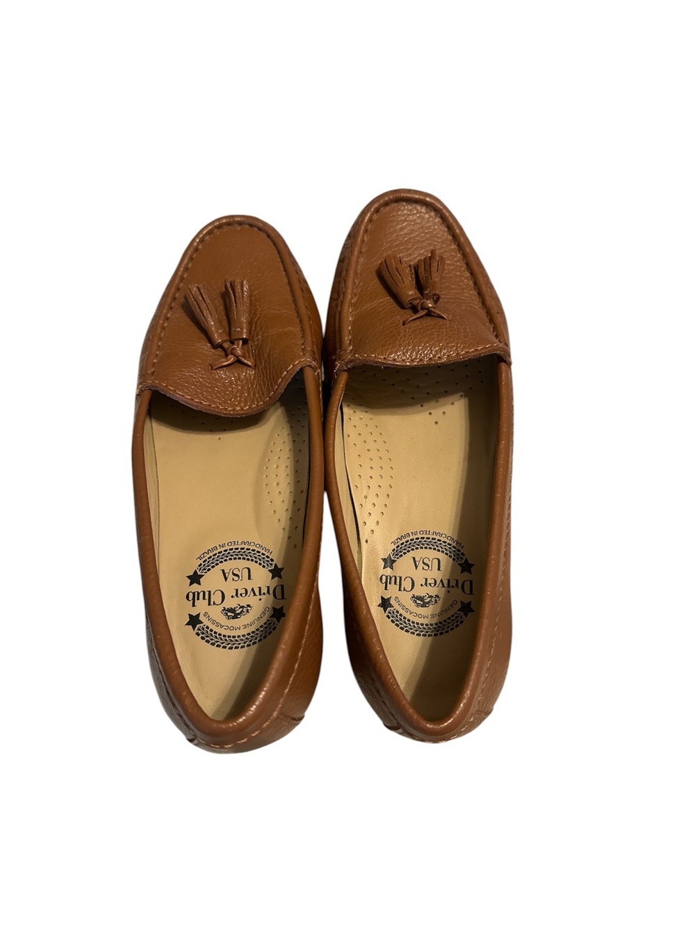 Driver Club USA Tan Leather Tassel Loafers